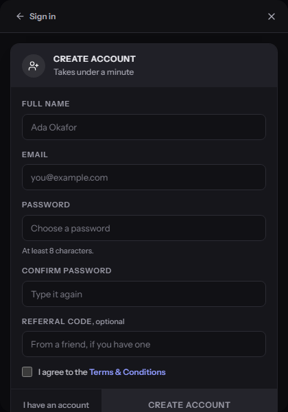 ZoomGuru — Make an account